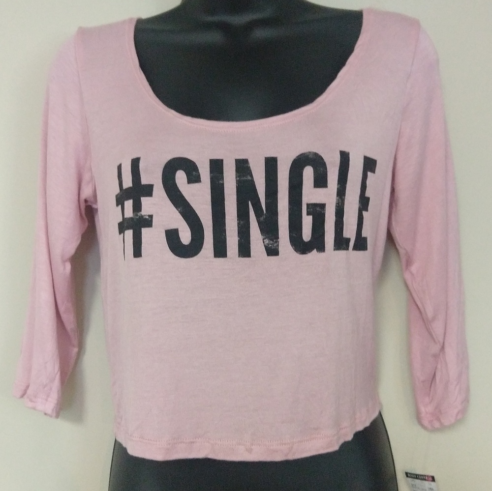 #SINGLE Graphic Tee Crop Shirt Large - Picture 7 of 7
